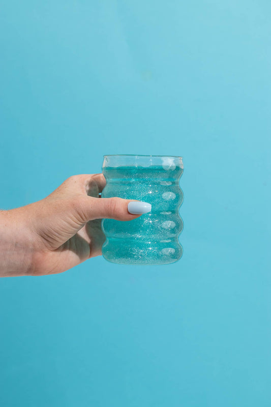 Teal Cotton Candy Drink Glitter Bombs