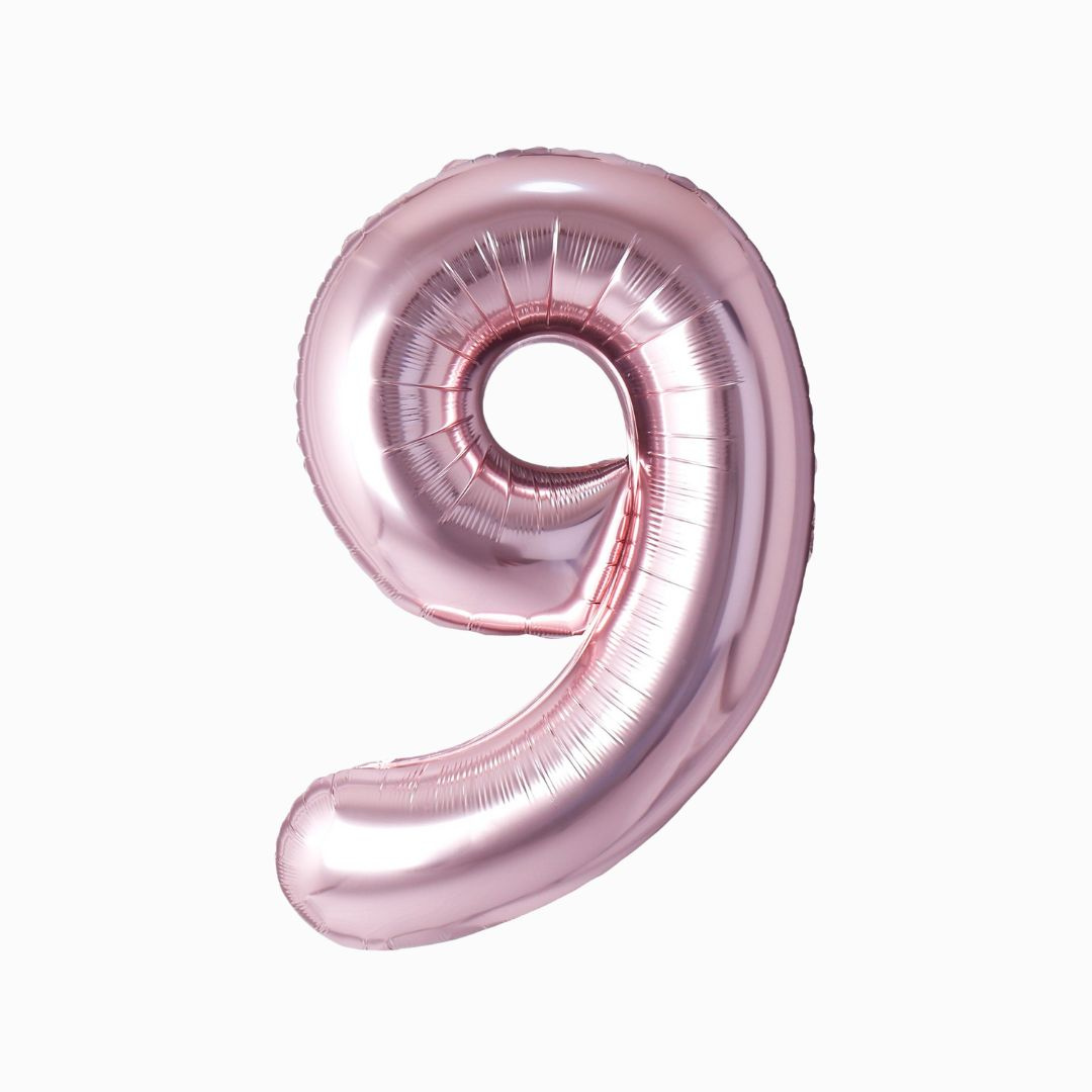 Rose Gold Mylar Number
