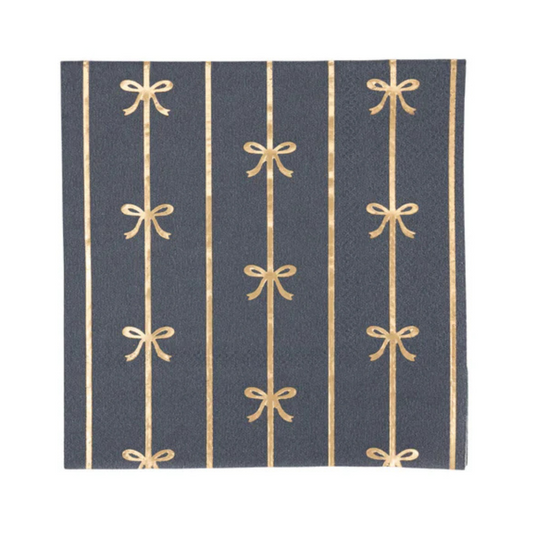 Midnight Blue Bow Napkins
