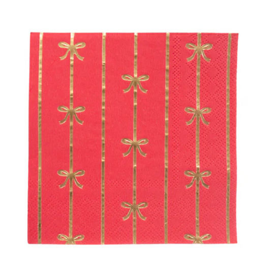 Cherry Red Bow Napkins