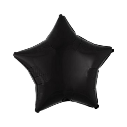 18" Black Satin Star Balloon