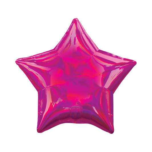 18" Iridescent Magenta Star Balloon