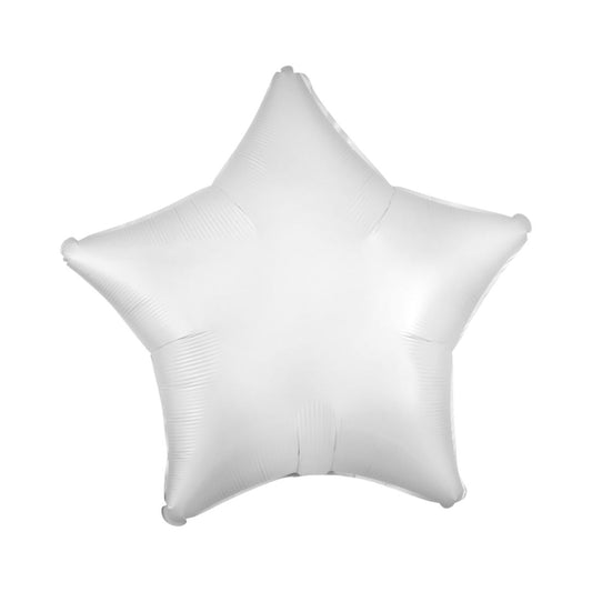 18" White Satin Star Balloon