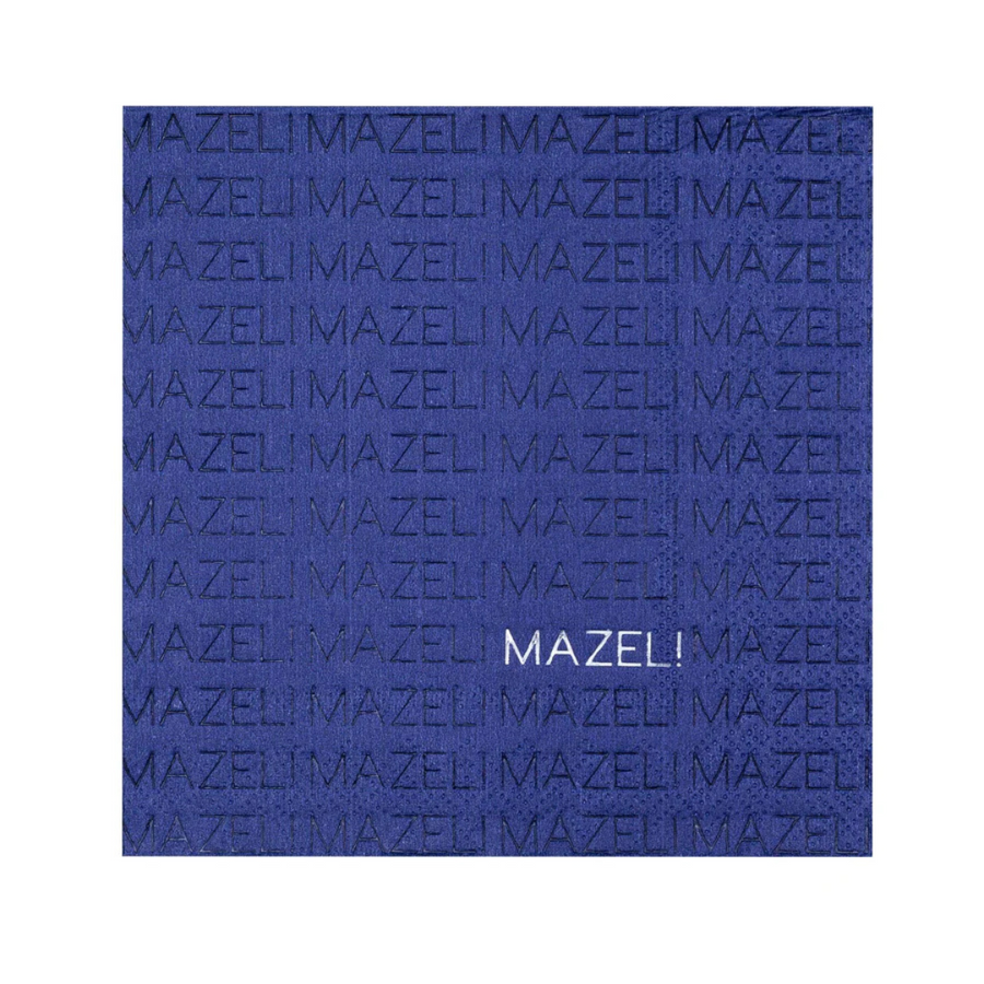 Navy "Mazel" Napkins
