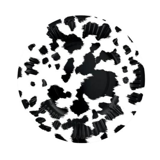 Black Cowhide Dessert Plates