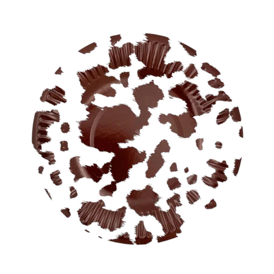 Brown Cowhide Dessert Plates