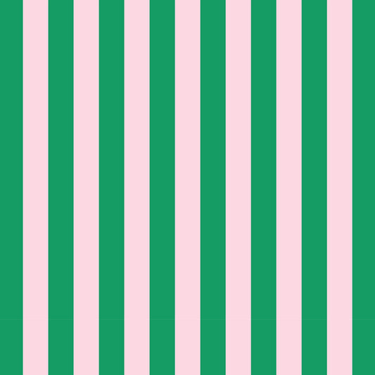 Green/Pink Stripe Wrapping Paper