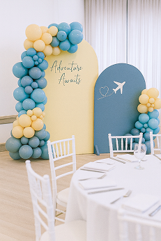 Double Arch Backdrop + Balloons