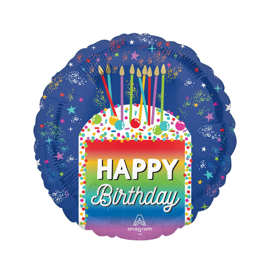 Rainbow Slice Happy Birthday Balloon