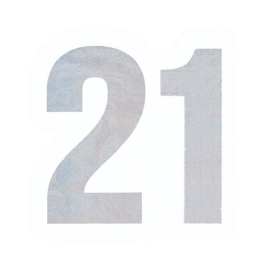 Large Silver 21st Napkin