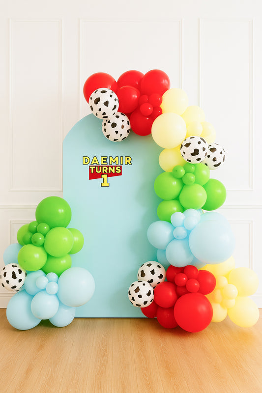 Custom Arch Backdrop + Balloons