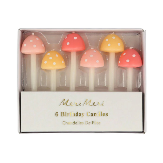 Mushroom Birthday Candles