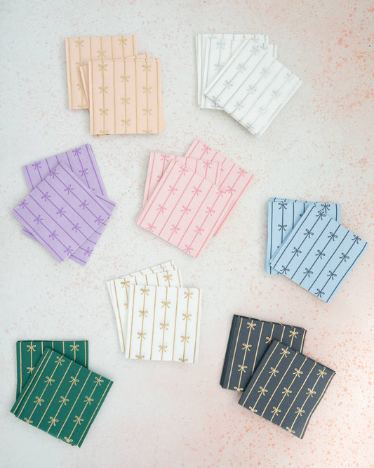 Midnight Blue Bow Napkins