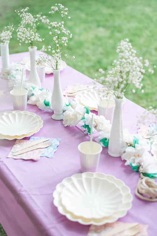 Purple Pastel Paper Table Cover