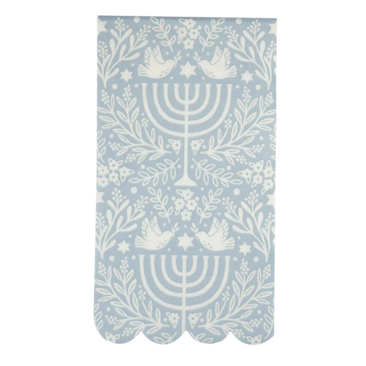 Floral Menorah Dinner Napkin