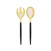 Black Gold Plastic Serving Forks