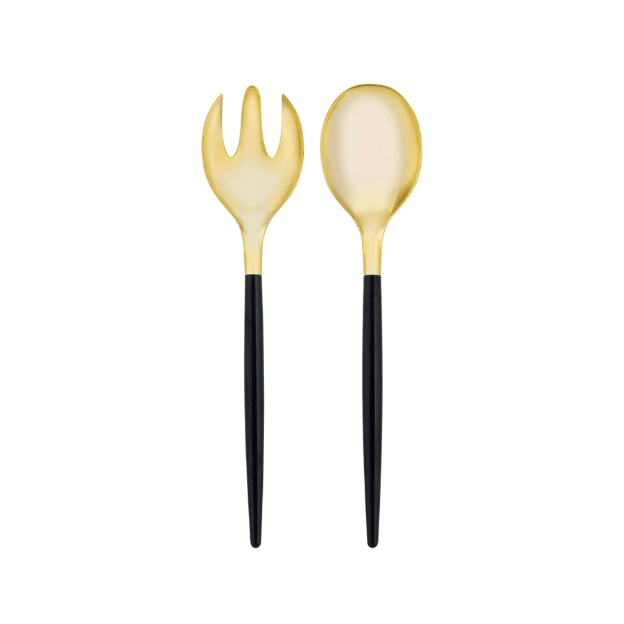 Black Gold Plastic Serving Forks