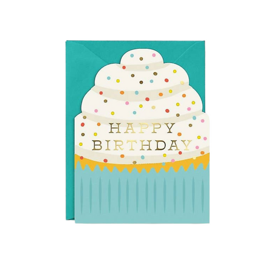 Die Cut Sprinkle Cupcake Birthday Card