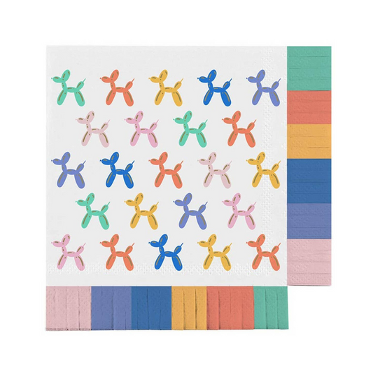 Dog Pattern Fringe Napkin