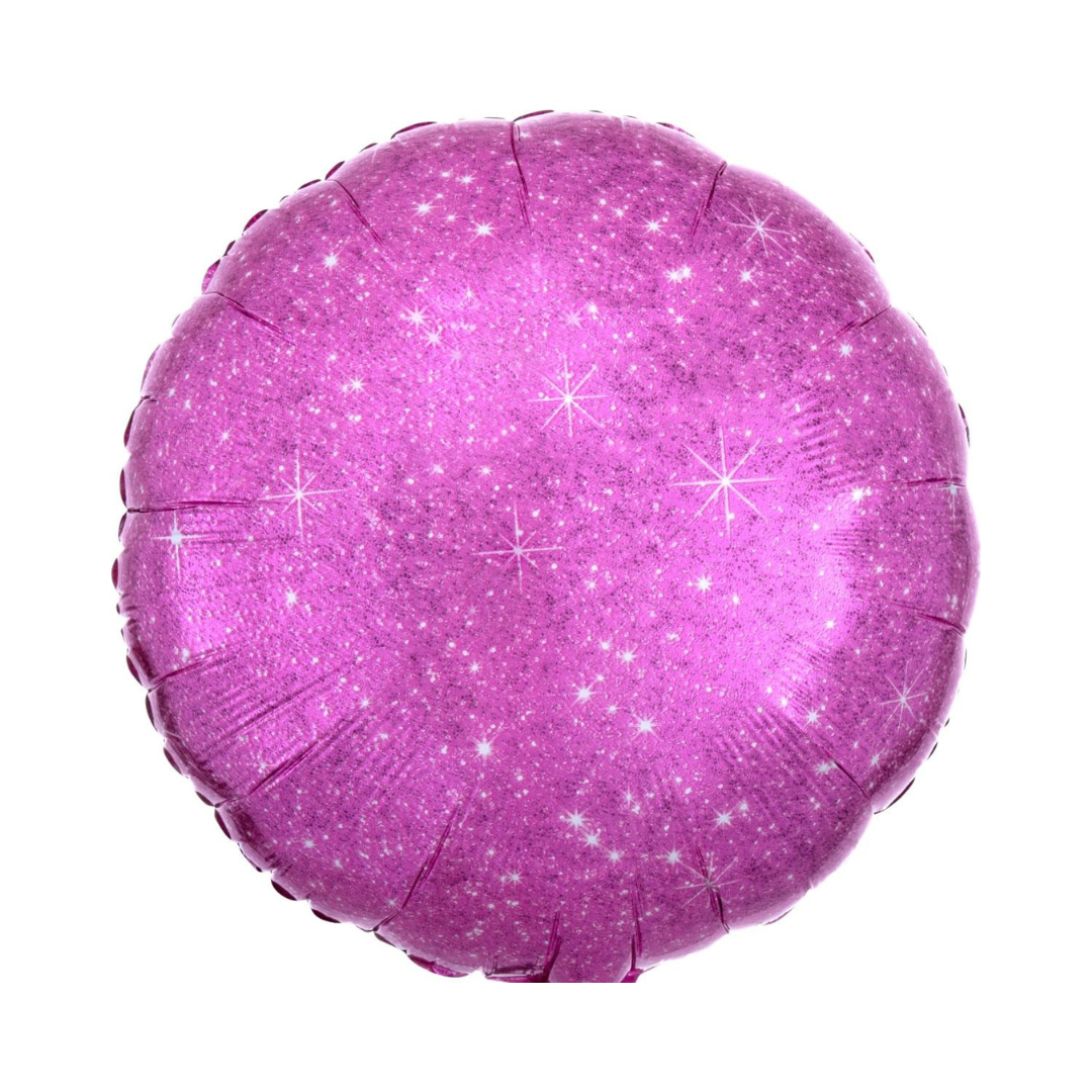 Faux Sparkle Hot Pink Balloon