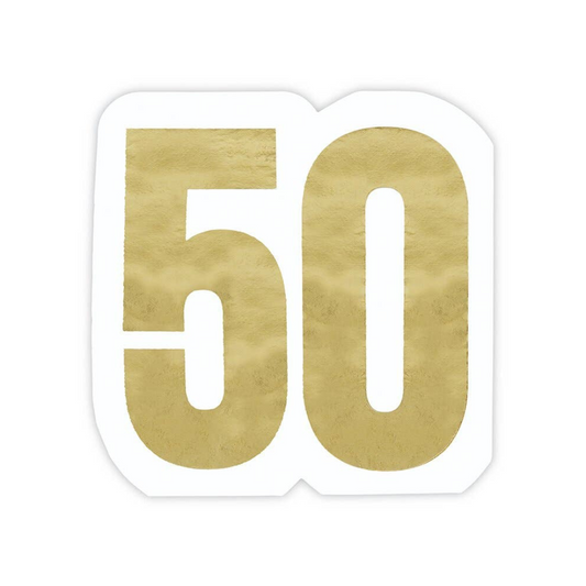 Large Gold 50th Napkin