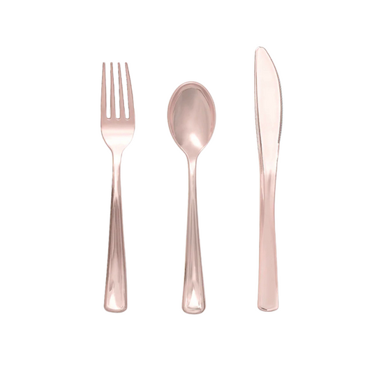 Metallic Rose Gold Cutlery