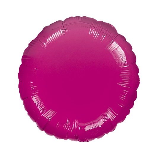 Metallic Fuchsia Circle Flat Balloon