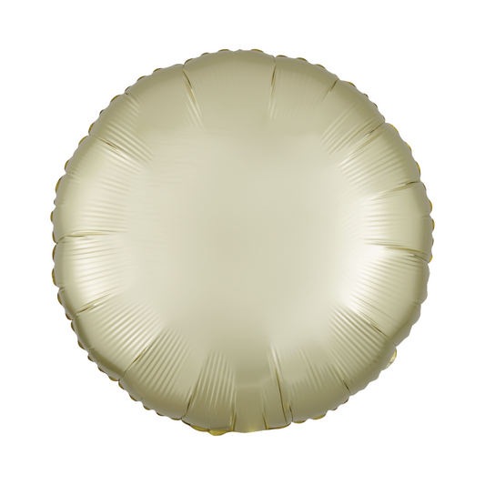 Satin Luxe Pastel Yellow Circle Balloon