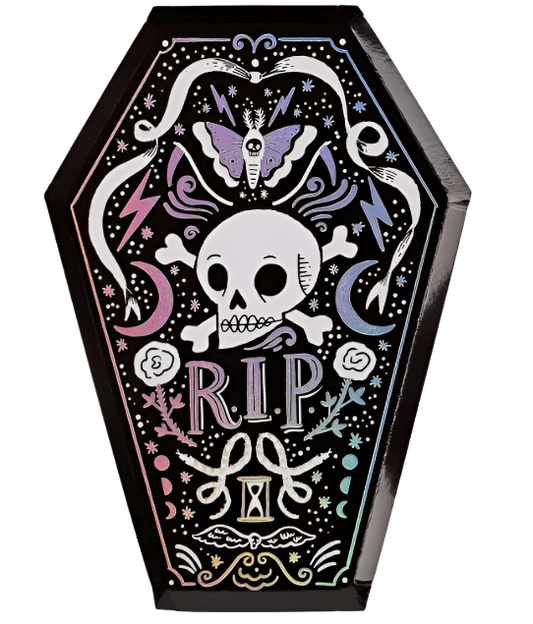 Coffin Halloween Plates