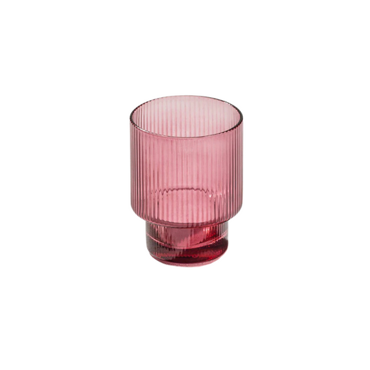 Vikko Decor - Malibu, Ribbed Glass, Plum