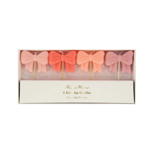 Pink Bow Candles