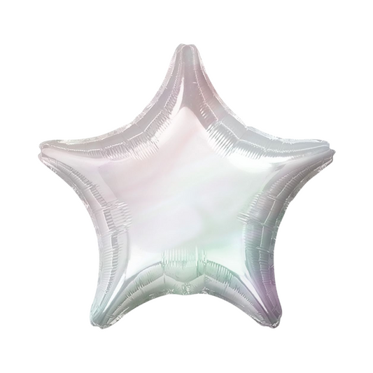 18" Iridescent Silver Star Balloon