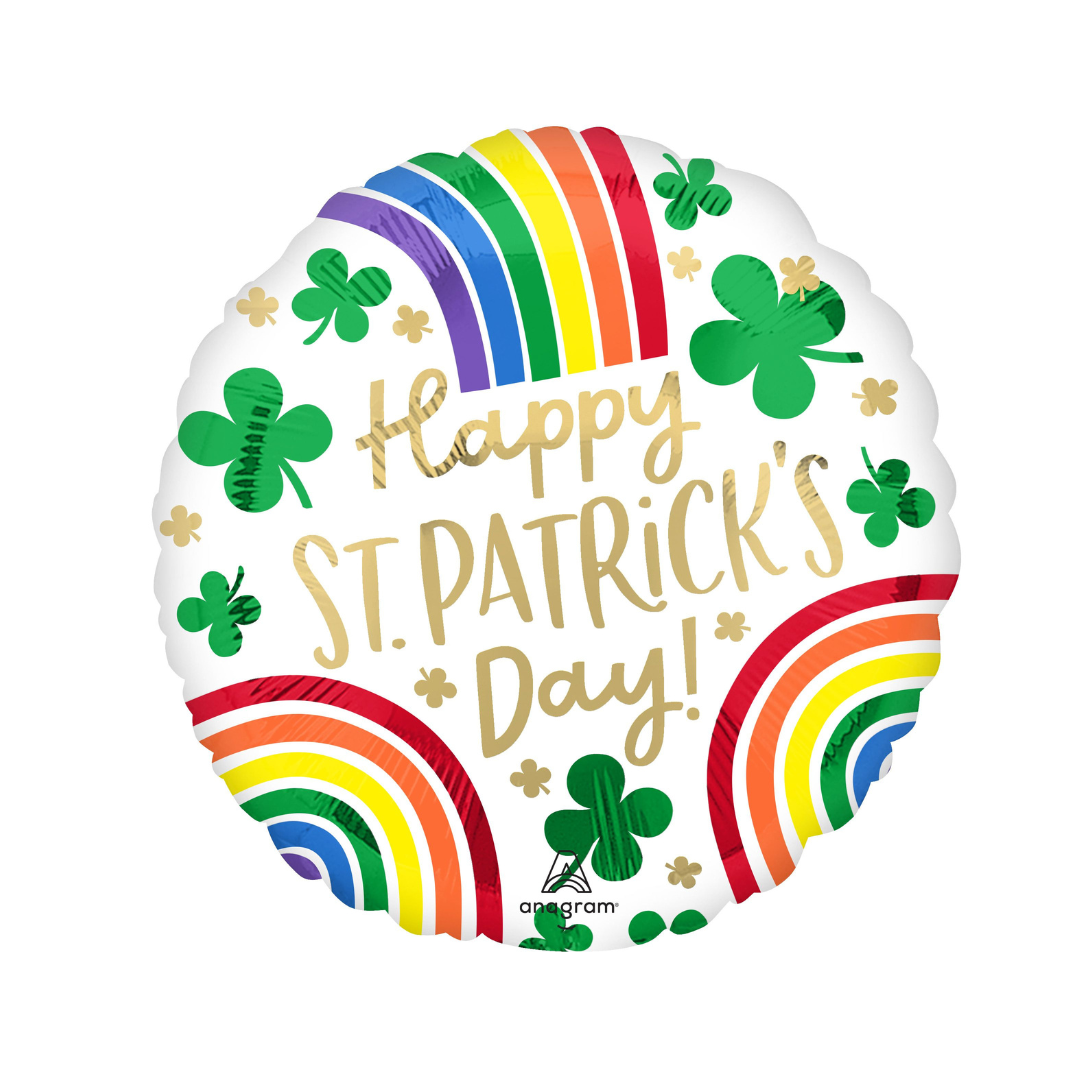 St. Patricks Day Rainbows Balloon