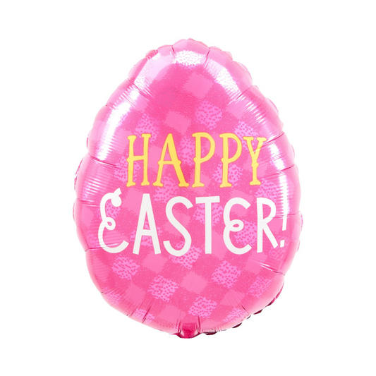 Happy Easter Pink Egg Balloon