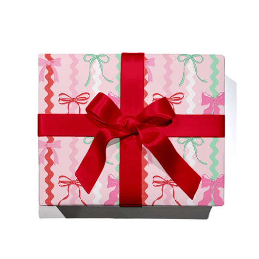 Christmas Gingerbread Bows Wrapping Paper