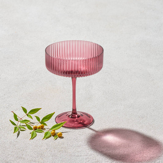 Vikko Decor - Malibu, Ribbed Glass, Plum