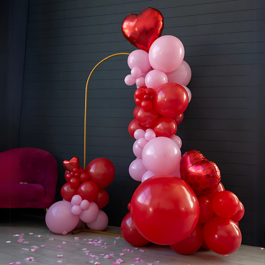 Valentine Balloon Gold Arch