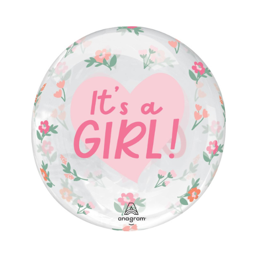It's A Girl Floral Balloon