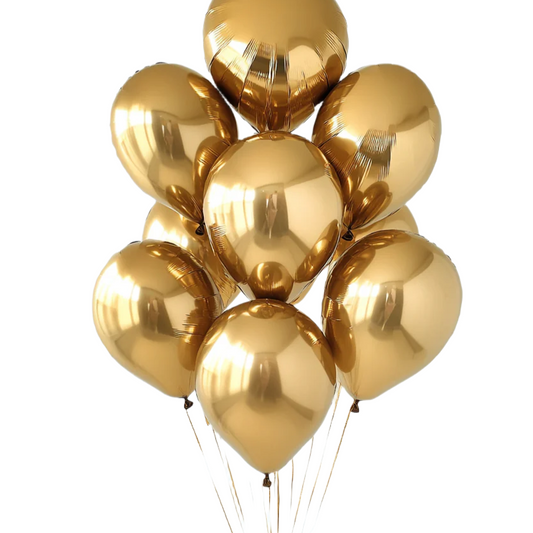 Gold Balloon Bouquet