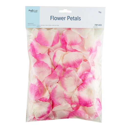 White/Pink Fabric Flower Petals