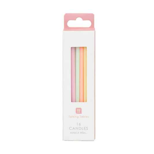 Rainbow Pastel Birthday Candles