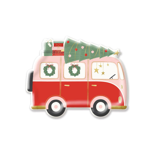 Christmas Van Shaped Plate