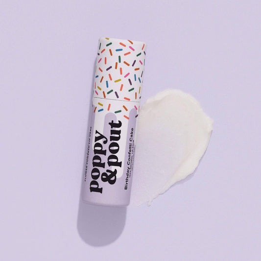 Lip Balm Birthday Confetti Cake, Purple