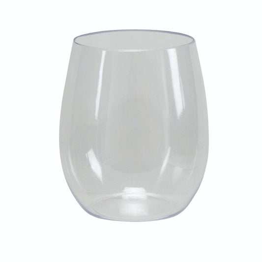Upscale Round Clear Plastic Wine Goblets