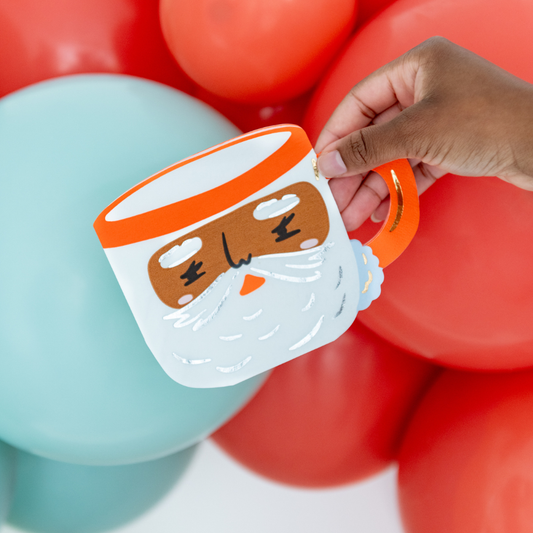 Bright Brown Santa Mug Napkins