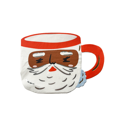Bright Brown Santa Mug Napkins