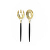 Black Gold Plastic Serving Forks