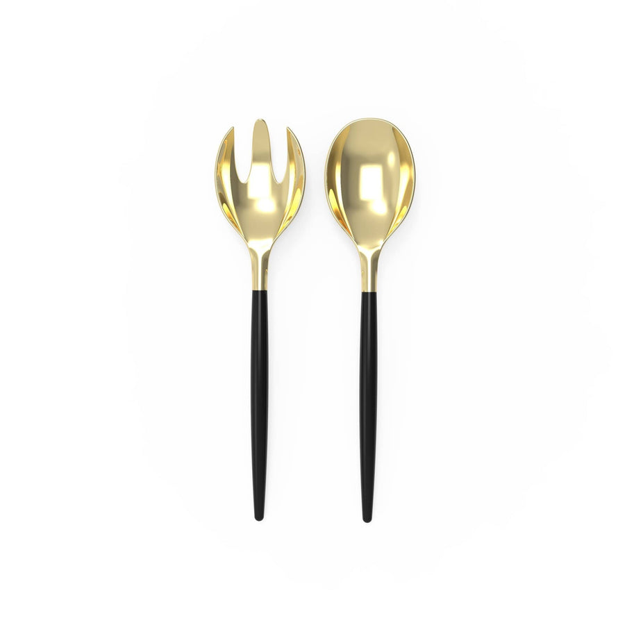 Black Gold Plastic Serving Forks