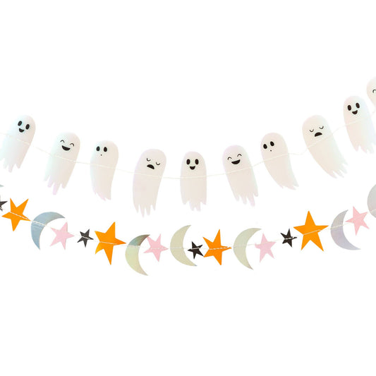 Happy Haunting Iridescent Banner Set