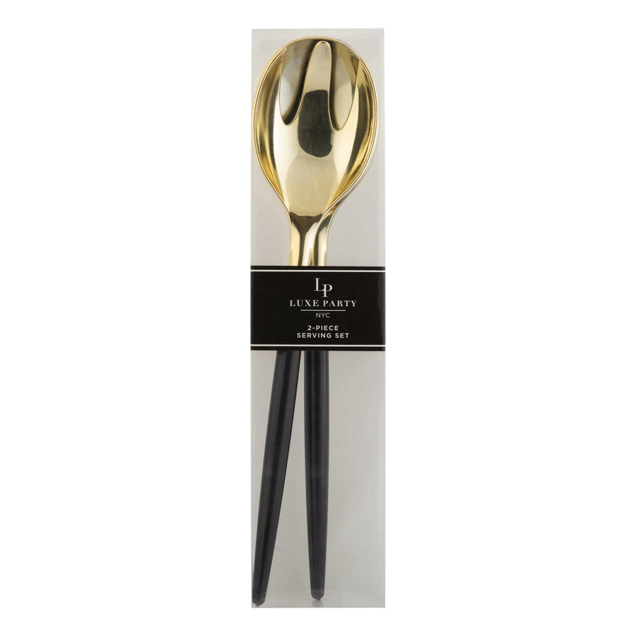 Black Gold Plastic Serving Forks